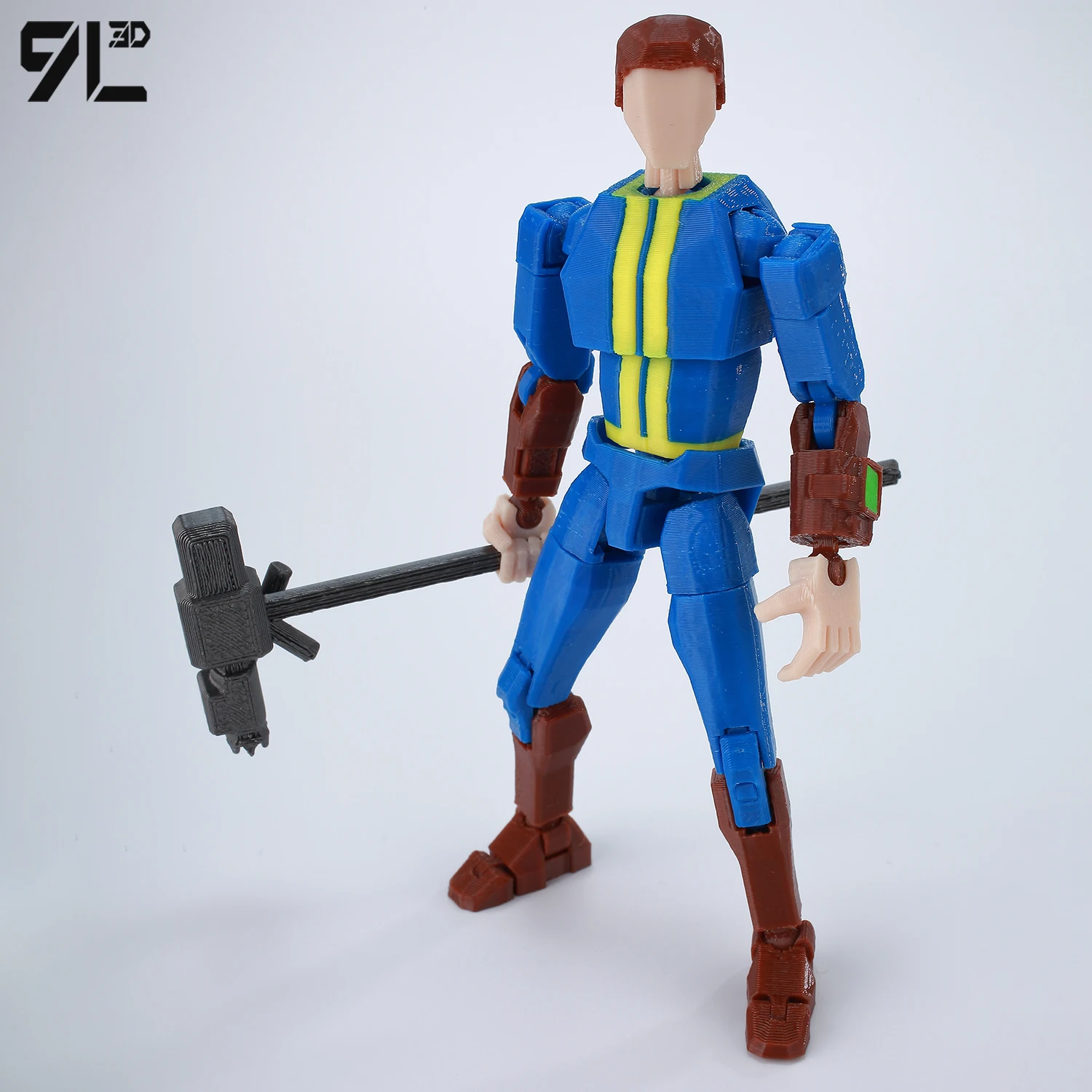​ 9L3D Wasteland Fallout Nate Blue Suit Figuras LUCKY13 T13 Articulado Móvel Titan13 3D Impresso Dummy13 Anime Modelo Brinquedos