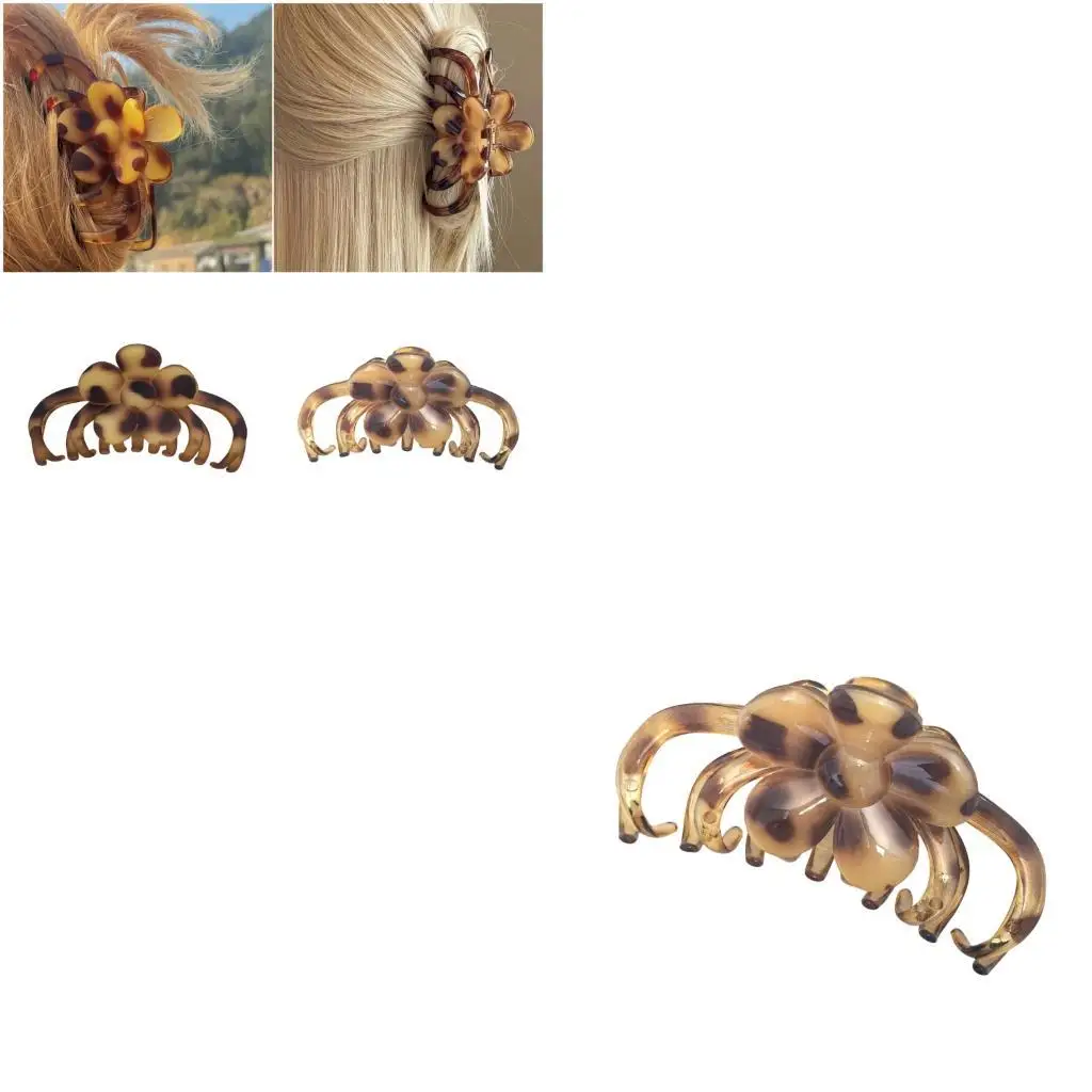 

Зажим для челюстей A52E для женщин, аксессуары для волос с животным принтом сильной фиксации для длинных волос