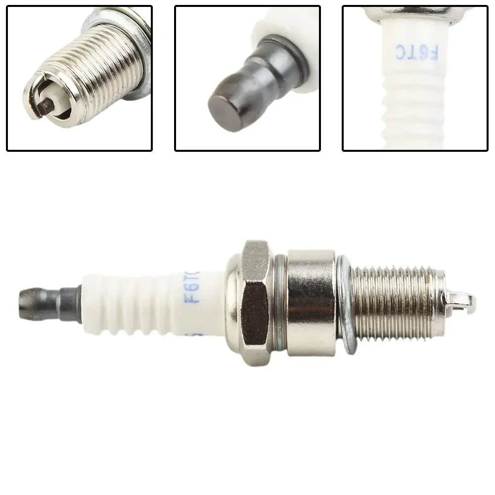 Imagem -05 - Spark Plug para Tocha F6tc Bpr6es Rn10yc Bpr6es Rn10yc Bp6es Olr15yc Peças Cortador de Grama Ferramentas de Jardim Acessórios