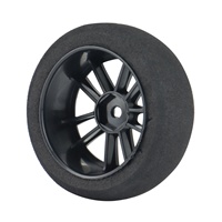 A04F-8Pcs 66Mm Foam Tire Sponge Tyre Wheel Rim Set For Wltoys 144001 124016 124017 124018 124019 104001 RC Car Upgrade Parts