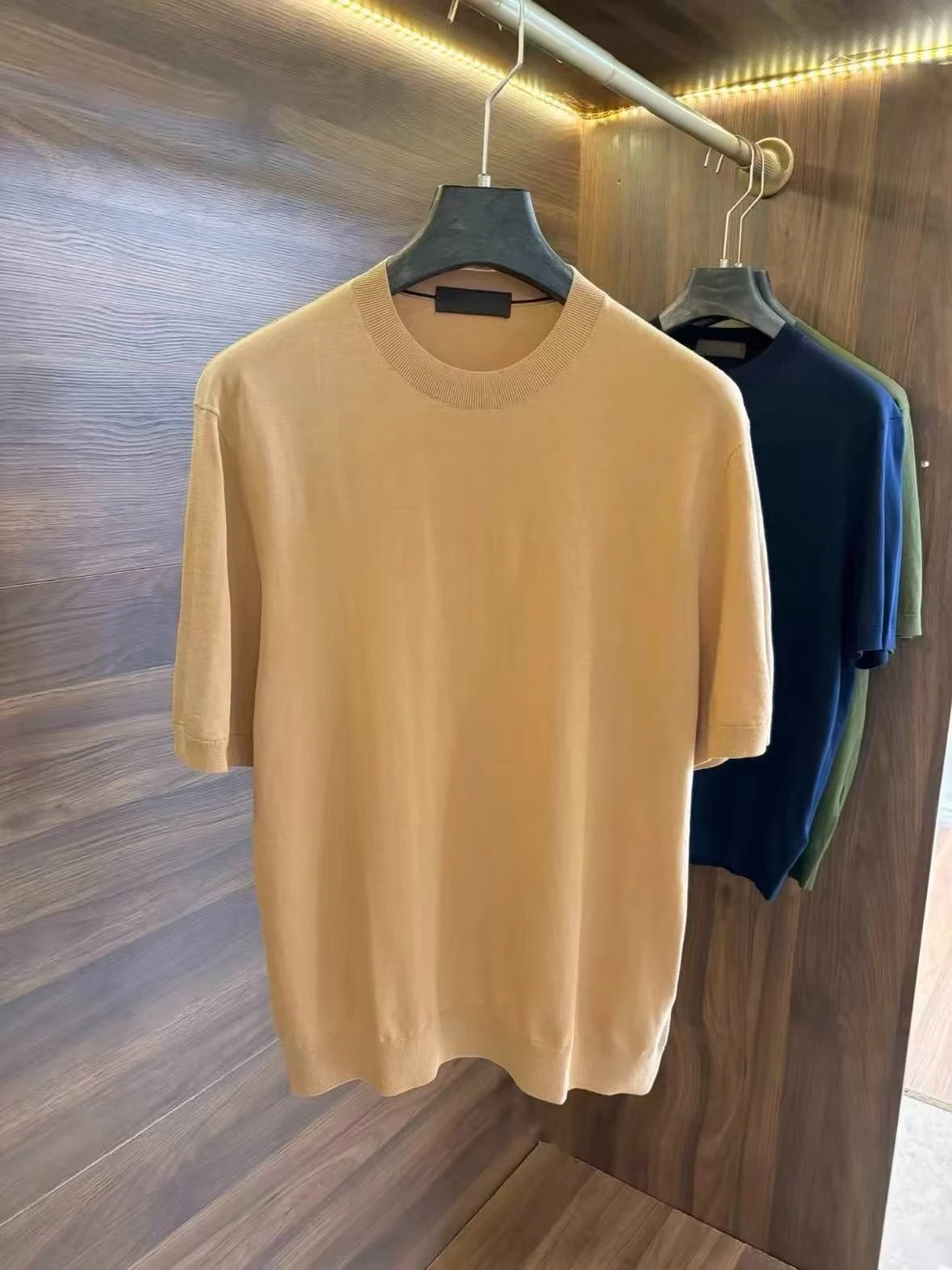 

LP Футболка с короткими рукавами и круглым вырезом из итальянской шелковой хлопковой пряжи