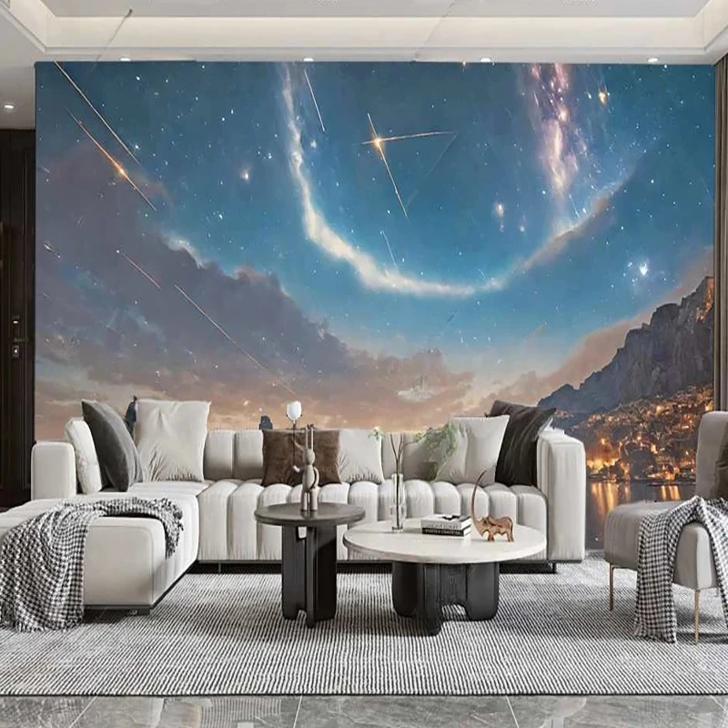 

Custom 3D Photo Nature Night Landscape Moon Wallpaper for Bedroom Living Room TV Sofa Background Wall Large Murals HomCuse Decor