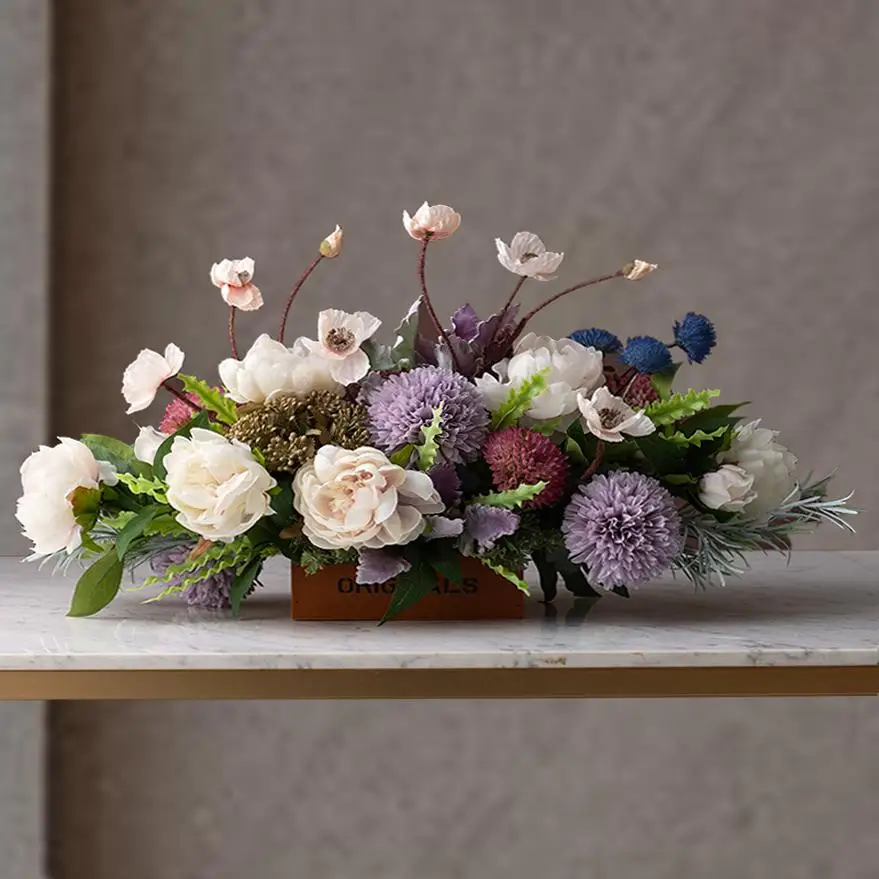 

Simulation flower conference podium negotiation table living room dining table flower arrangement