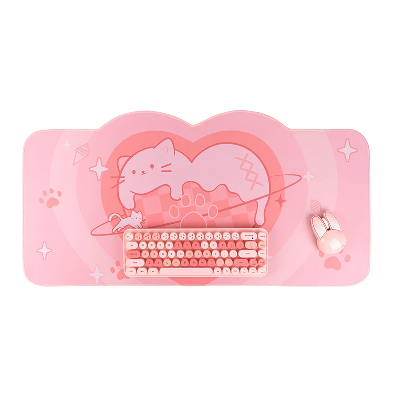 Lovely Cat Desk Mat Kawaii Mouse pad Extra Large Mousepad Computer Game Keyboard Laptop Office Table Mouse Mat 400x780 Desk Mats