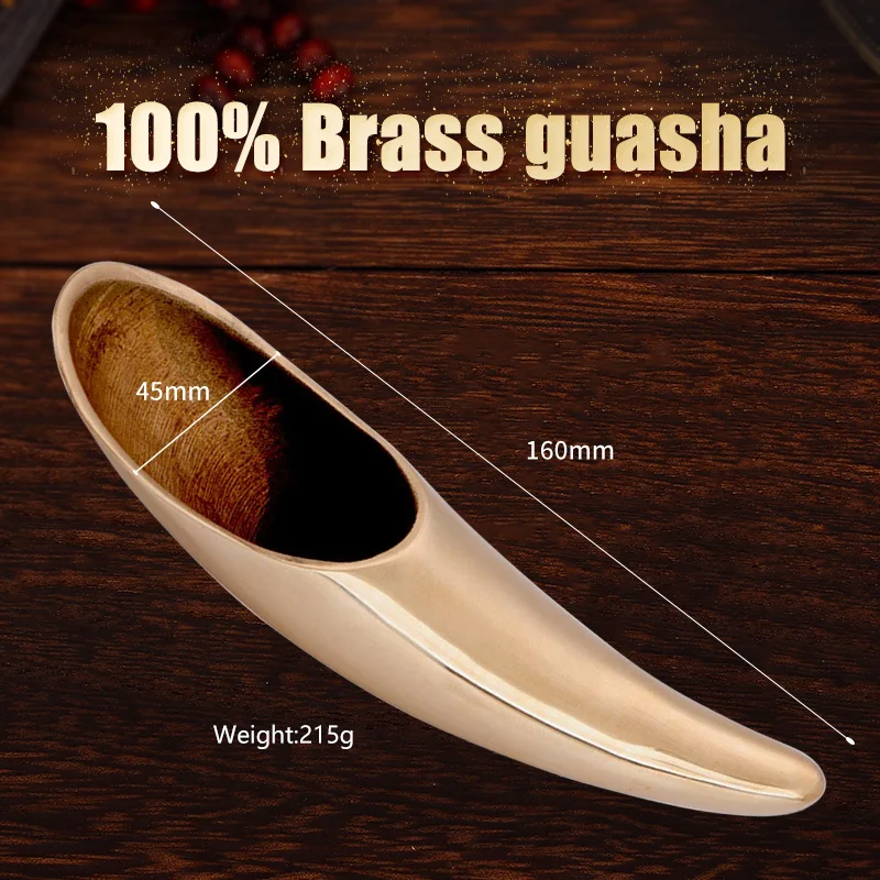 Pure copper guasha plate back shoulder neck body guasha massage tool whole body universal foot massage brass scraping knife