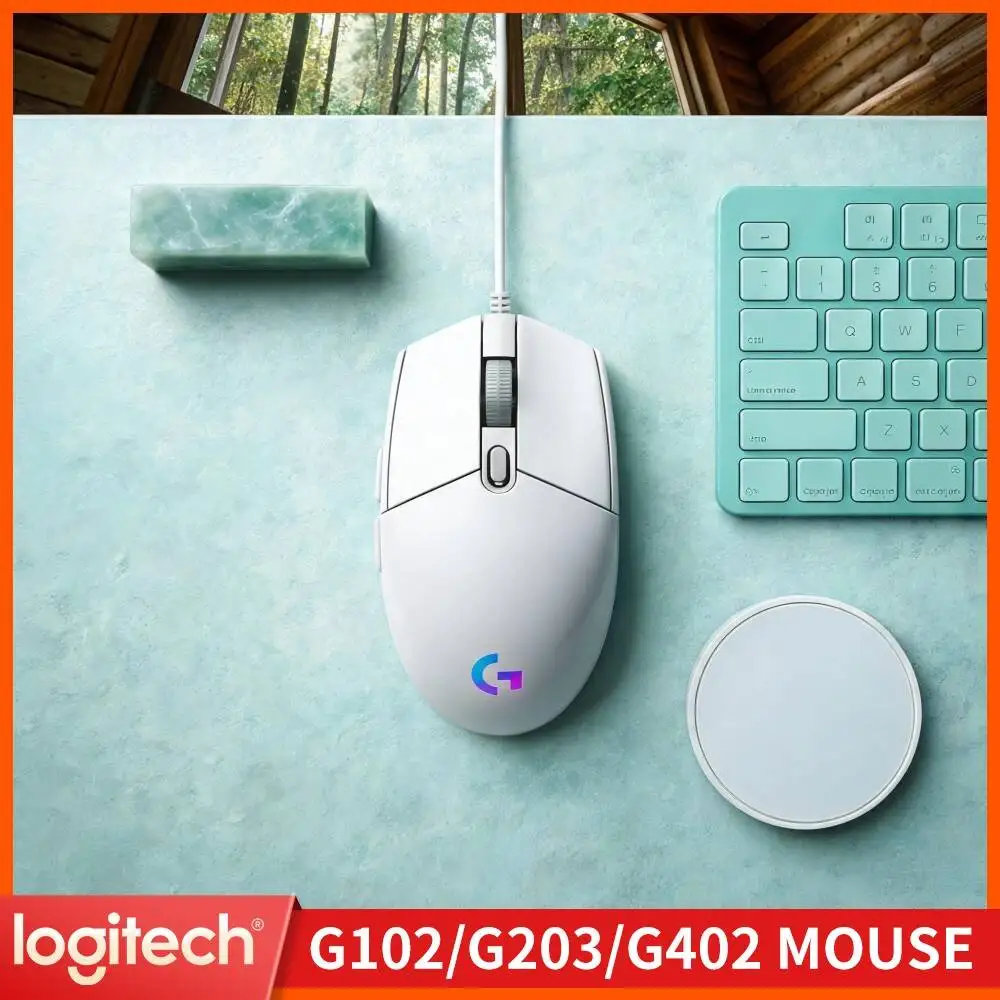 Logitech G203 Prodigy RGB Wired Gaming Mouse Ergonomic Ambidextrous Shape Illumination Designed For Gamers Daily Operation