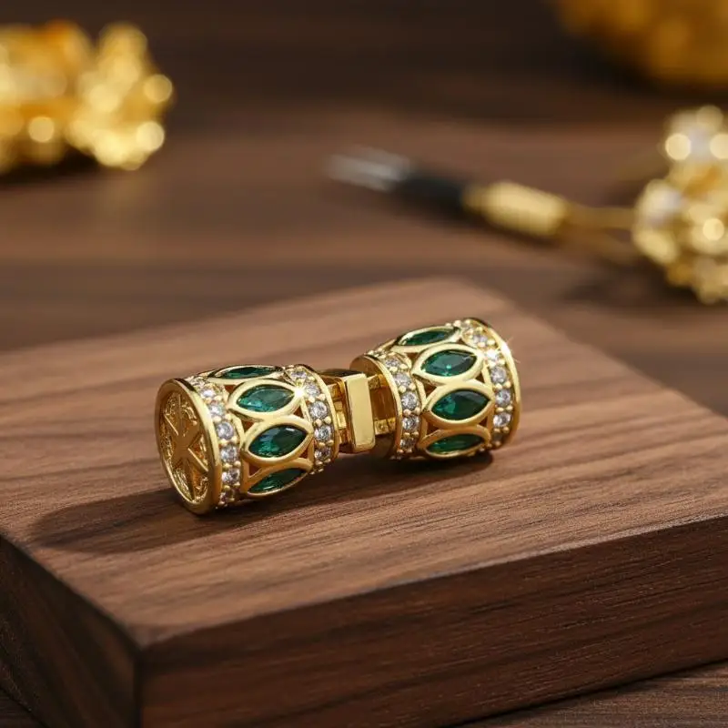 Rust-Proof Gold Plated Jewelry Clasps with Zirconia Multiple Sizes for DIY Jewelry Making Bracelet Necklace Repair