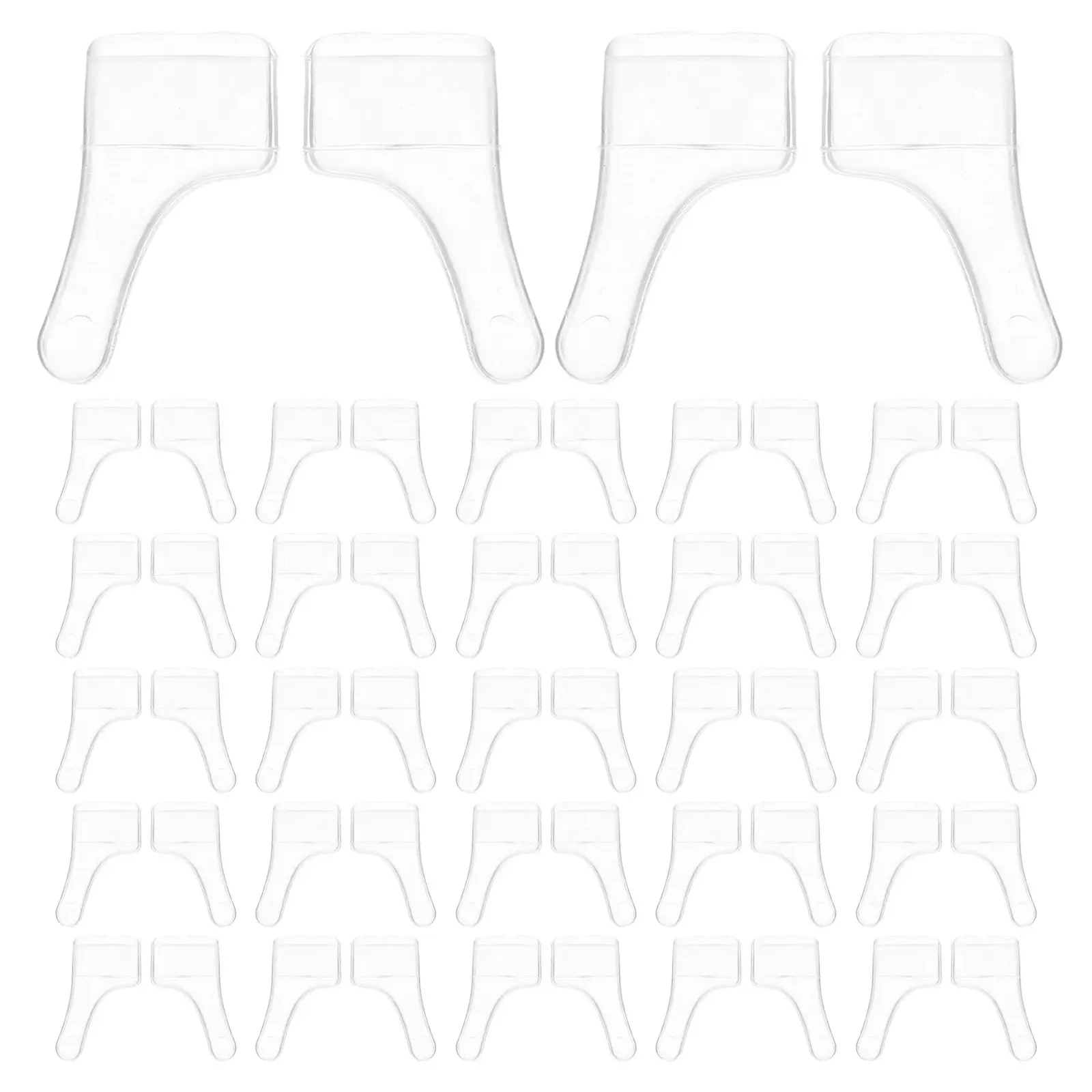 Silicone Eyeglass Ear Hooks 100 Pairs Anti Slip Flexible Clear Retainers Universal Fit Easy Install