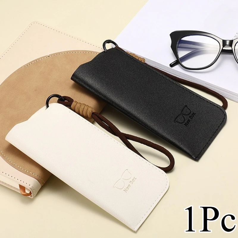Soft PU Leather Eyes Reading Glasses Bag PU Leather Pocket Glasses Pouch For Men Women Eyewear Accessories