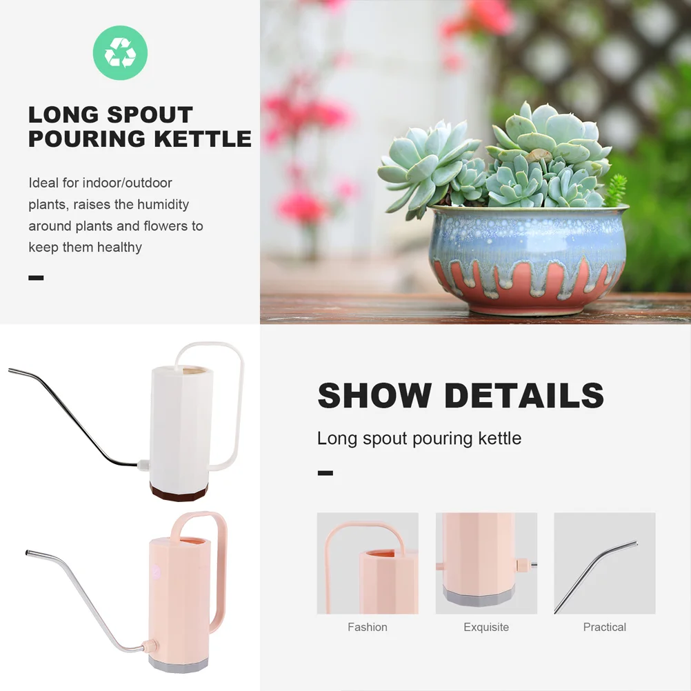 

2pcs Plastic Watering Can Long Spout Small Indoor Plant Watering Pot Sturdy Garden Water Can For Houseplants Home Office Bonsai