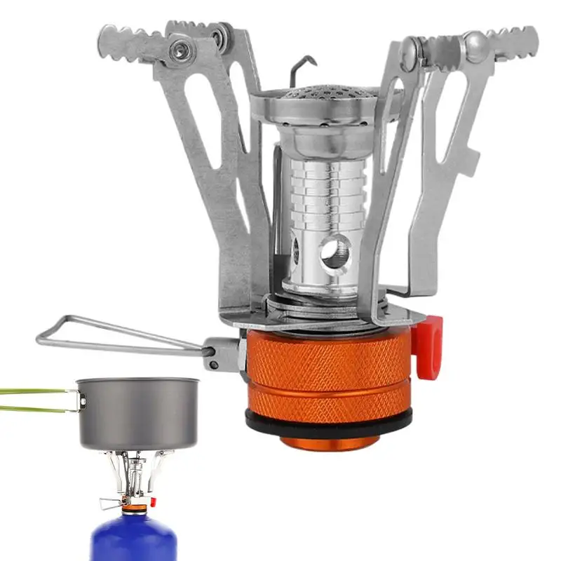 Backpacking And Camping Stove Portable Backpacking Stove Small Camping Stove Piezo Ignition Cooking Gear Windproof Hiking Stove