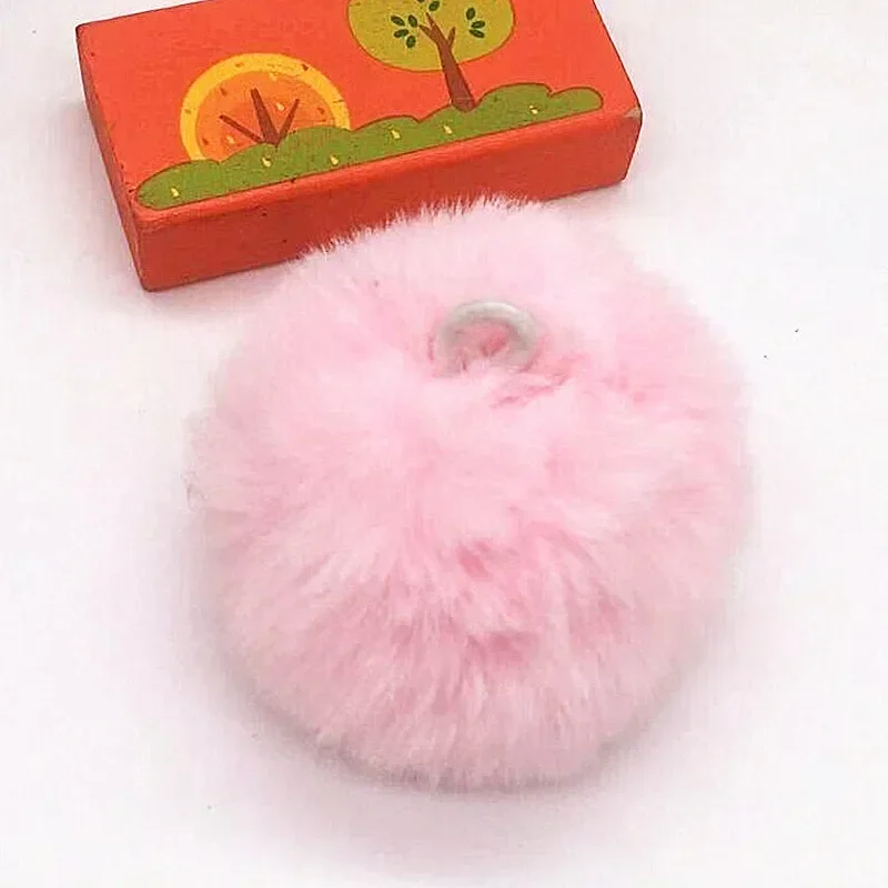 6cm Pompom Real Rex Rabbit Soft Pompones Fluffy Plush Crafts DIY Pom Poms Furball Home Decor Scarf Sewing Supplies