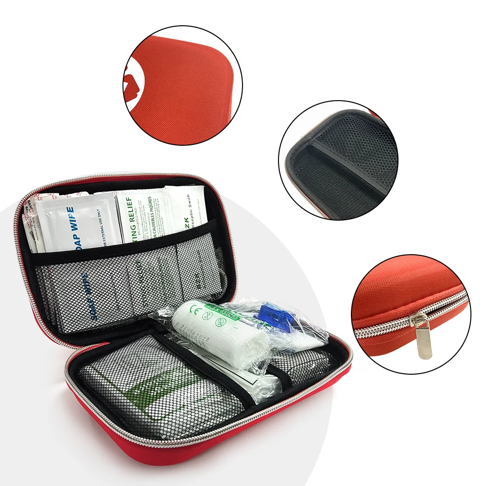 215pcs Emergency Medicial First Aid Bag Mini Travel Camping Car Outdoor Rescue Survival Kit Portable EVA Case Storage