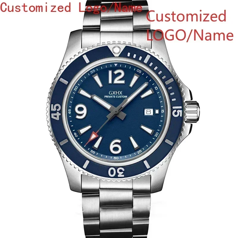 

A88 Store Customized Fashion Automatic Watch Men Mechanical Watches Stainless Steel Silver Blue Black Ceramic Rubber Strap