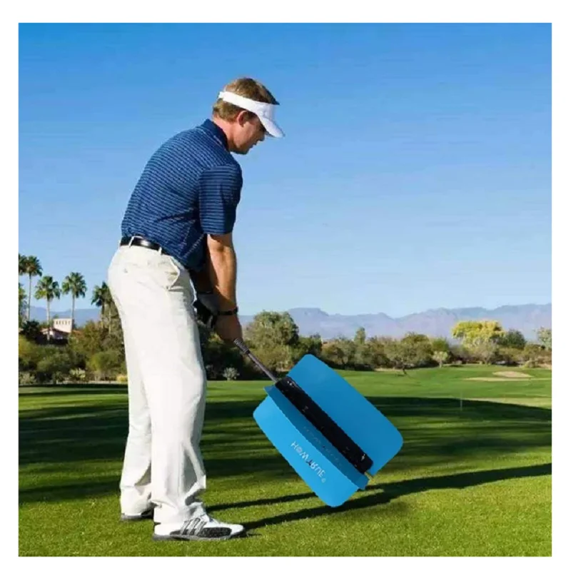 HOW TRUE Golf Power Resistance Trainer Swing Warm-up Fan Pinwheel Speed Training Grip Aids with Elbow Correction Blue