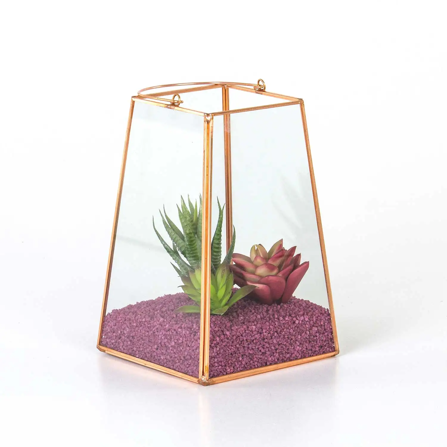 Euro Flora geometric terrarium glass 13x13x25,5 Cm