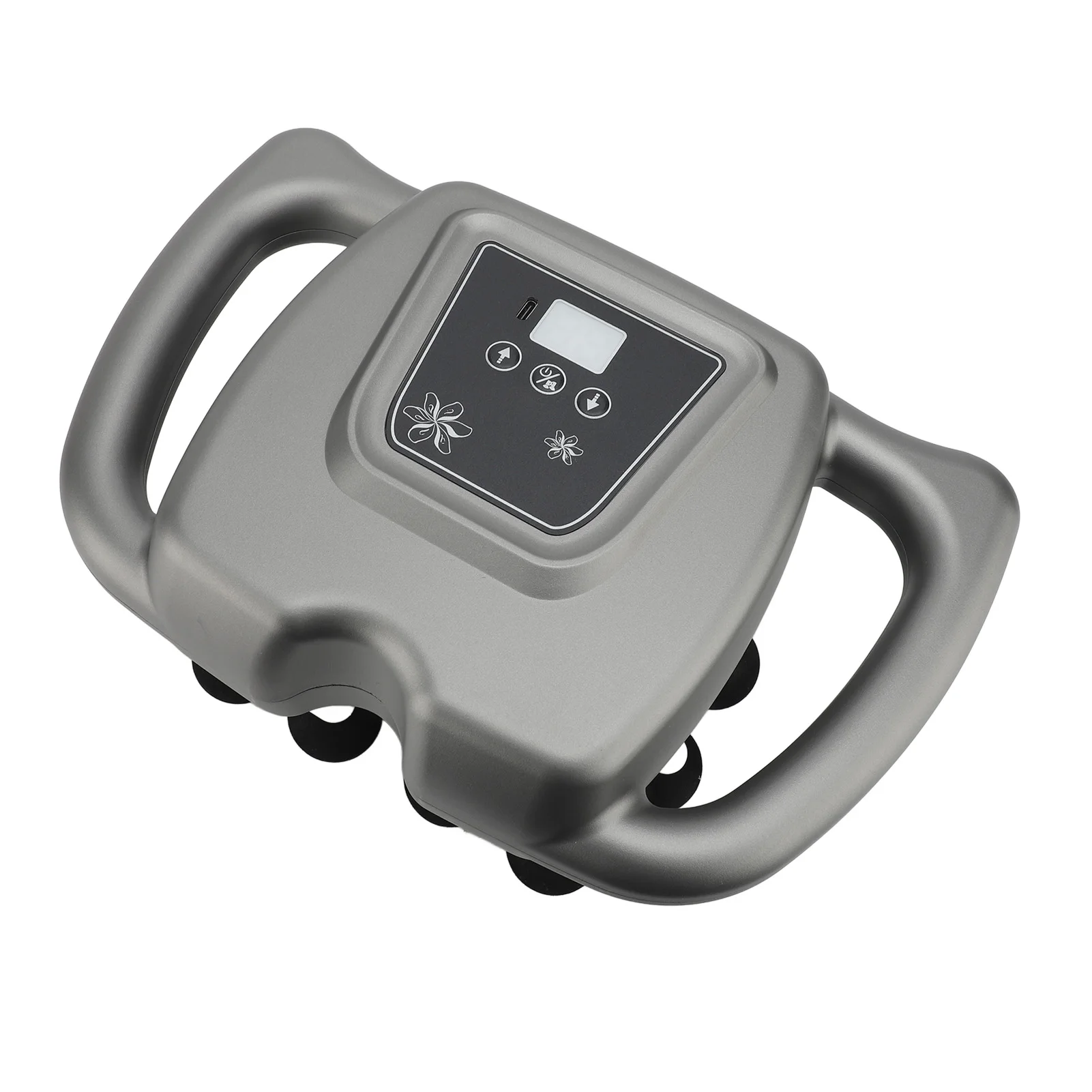 جهاز تدليك 16 رأسًا 99 تروس قابل للتعديل وقابل لإعادة الشحن للظهر والكتف والرقبة باللون الرمادي #2