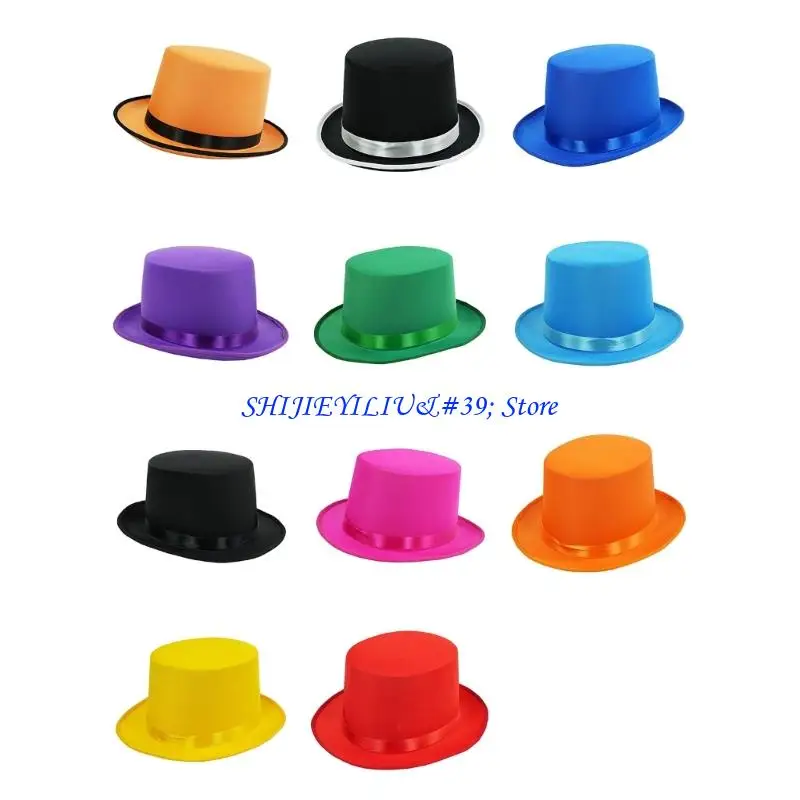 

E21F Удобный цилиндр унисекс с силуэтами, костюм на Хэллоуин, шляпа, подходящая для музыкальных фестивалей и модных стильных