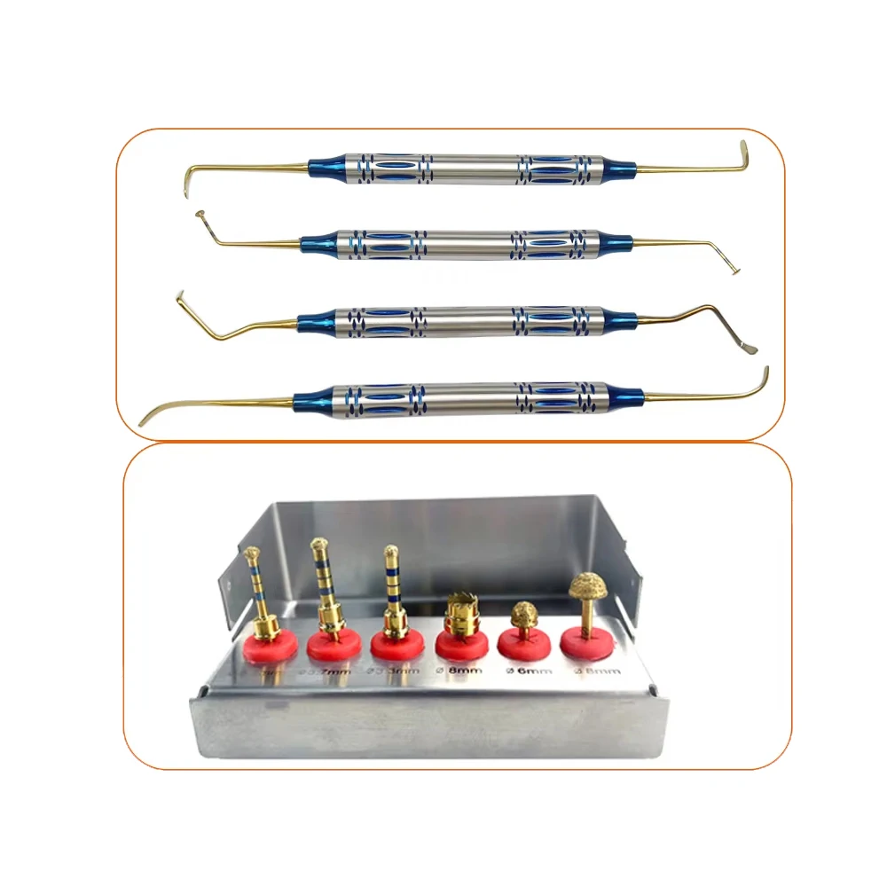 

Diamond Coated Stainless Steel Safety Bur for Maxillary Sinus Lift Anti Perforation Dental Implant Osteotomy