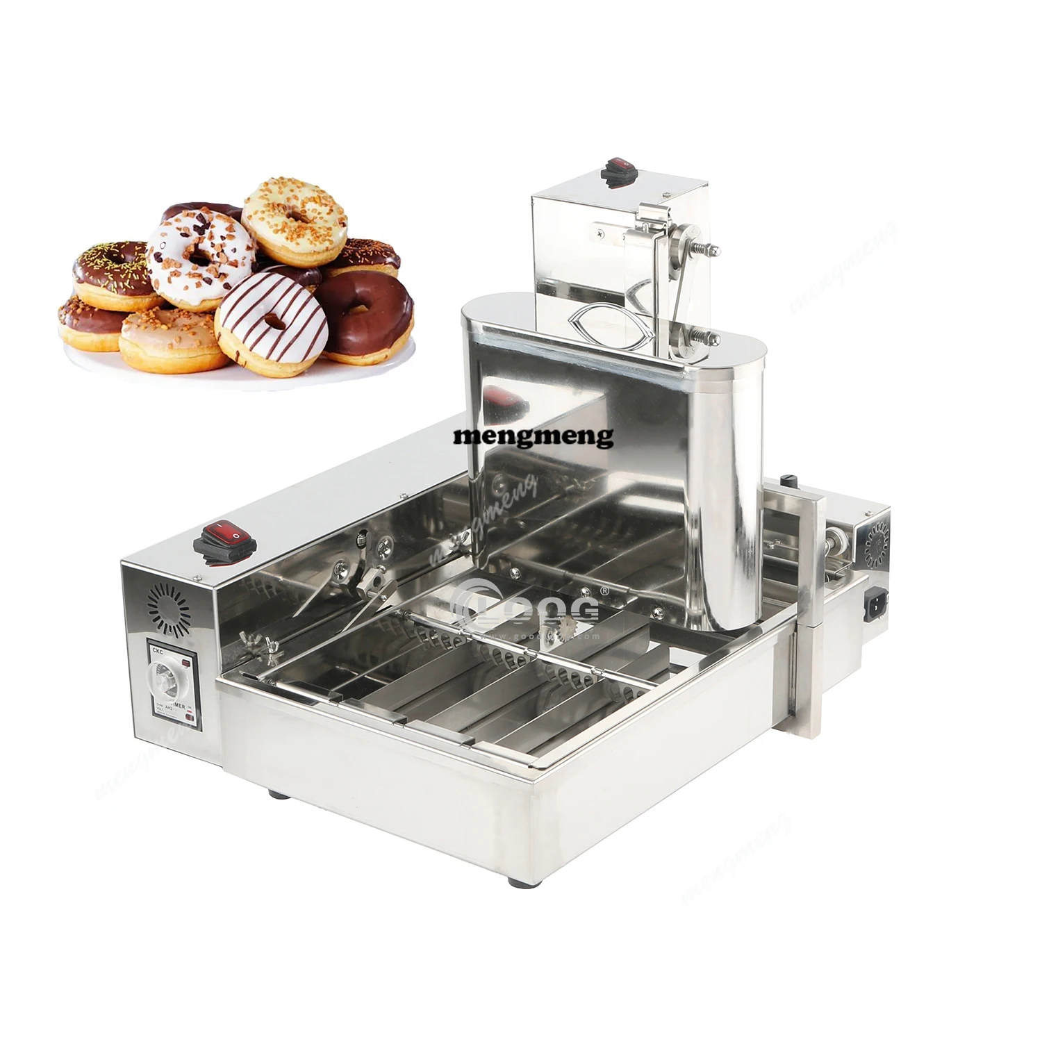 Commercial Kitchen Equipment Manufacturer Best 110V 220V Stainless Steel Automatic Donuts Fryer 4 Rows Mini Donut Machine