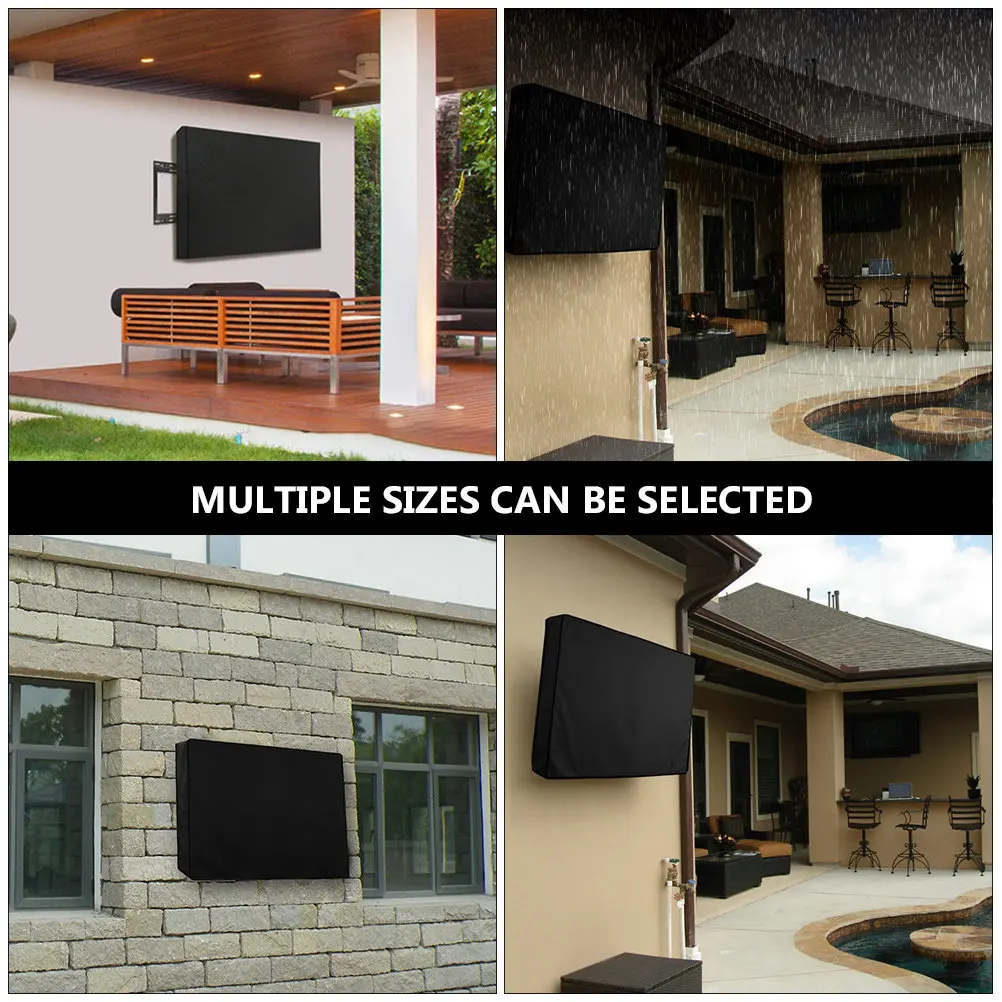 Waterproof TV Set Cover for 50-52Inch Outdoor Television Protector Long-Lasting Weatherproof Dustproof TV Screen Protector with