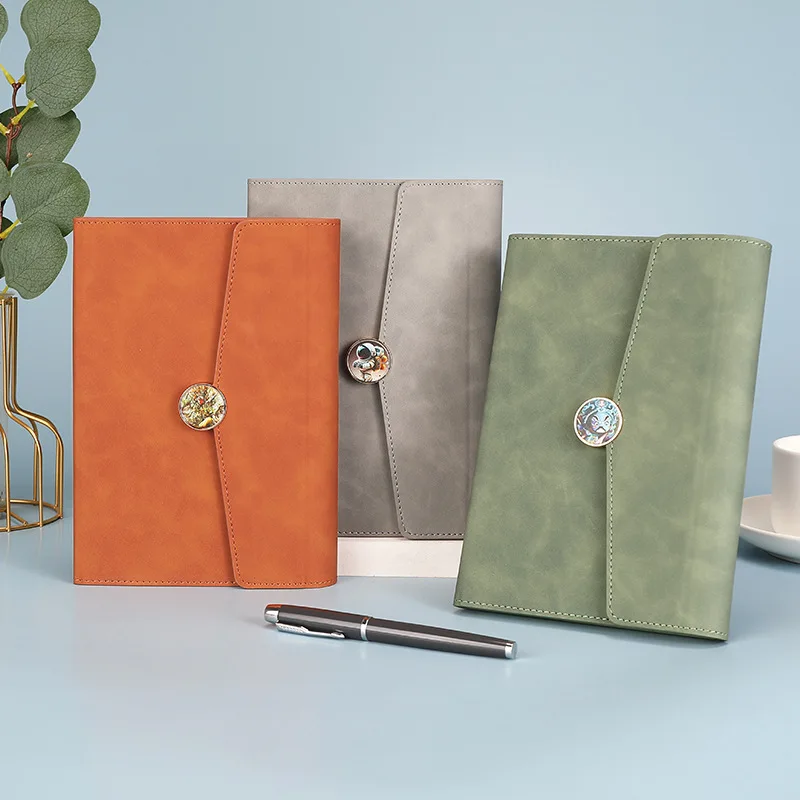 A5 tri-fold notebook book can be printed with logo high-end notebook gift box set 2024 new business notebook study planner