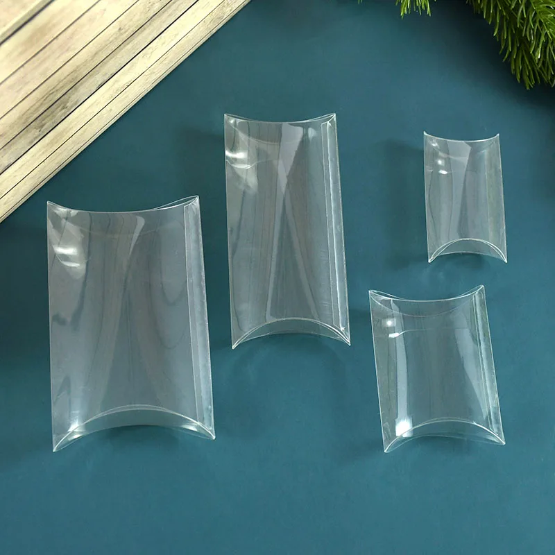 10 stücke Kissen Form Klar PVC Candy Box Transparent Geschenk Verpackung Box Hochzeit Geburtstag Party Favors Decor Weihnachten Box liefert – Detail 12