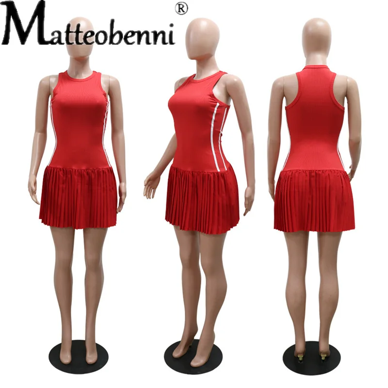 2025, sexy, ärmelloses, modisches Freizeitkleid für Damen, Sommer, figurbetont, Party, Club, elegantes Minikleid, Damen, plissierte kurze Kleider