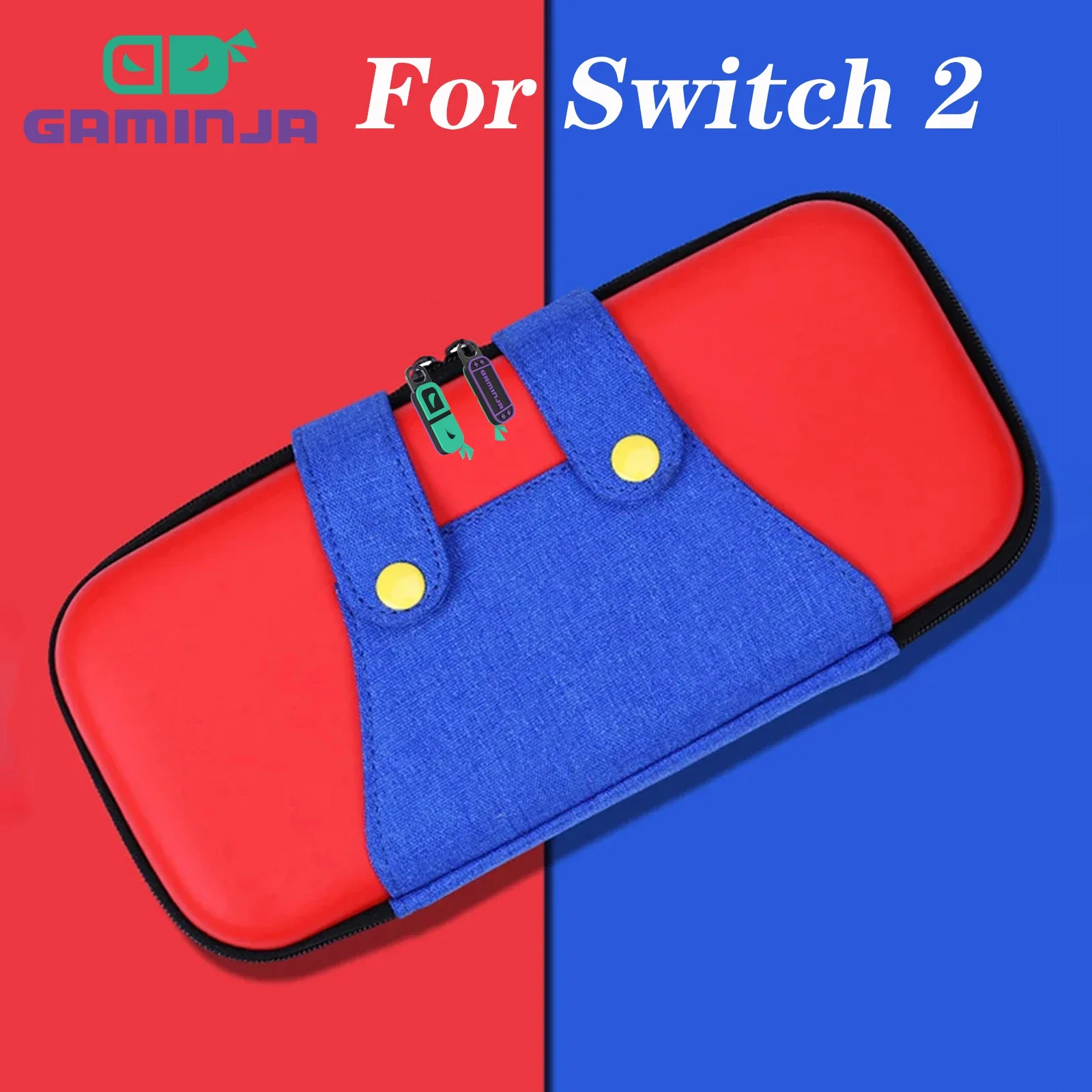 For Switch 2 2025 Case, Protective Case with 10 Game Cartridge Holders, Travel Carrying Storage Pouch GAMINJA