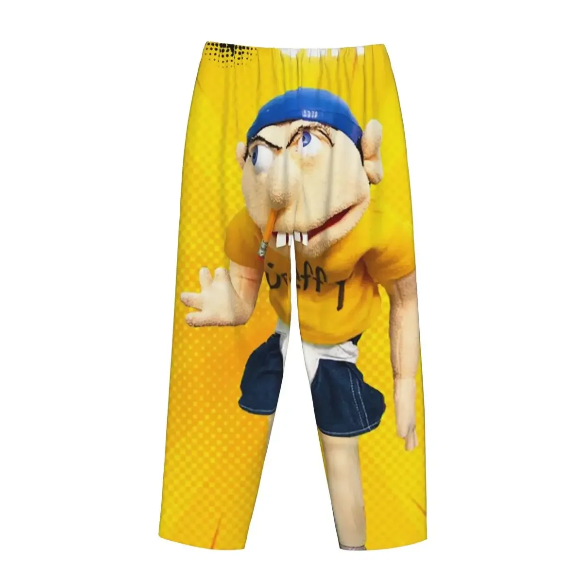 Custom Jeffy Puppet Women Pajama Pants Lounge Sleep Sleepwear Bottoms with Pockets