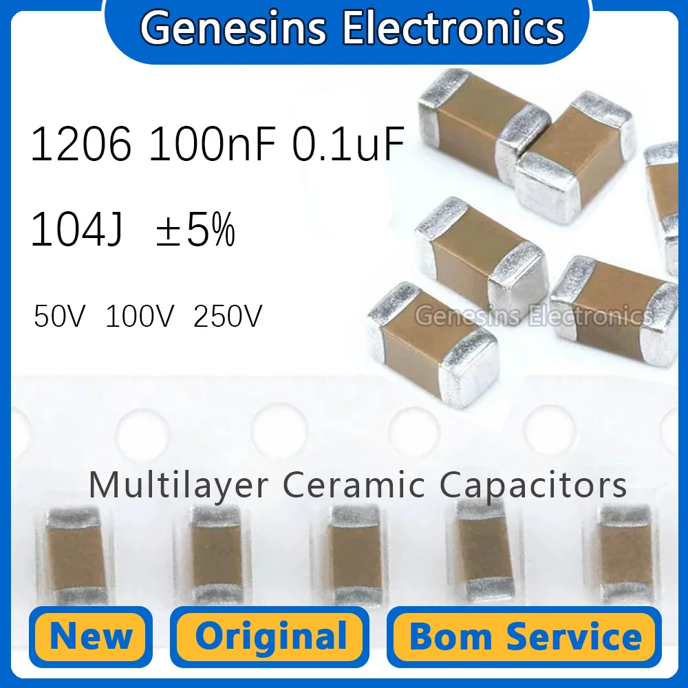 10 Pcs 1206 100NF 1…