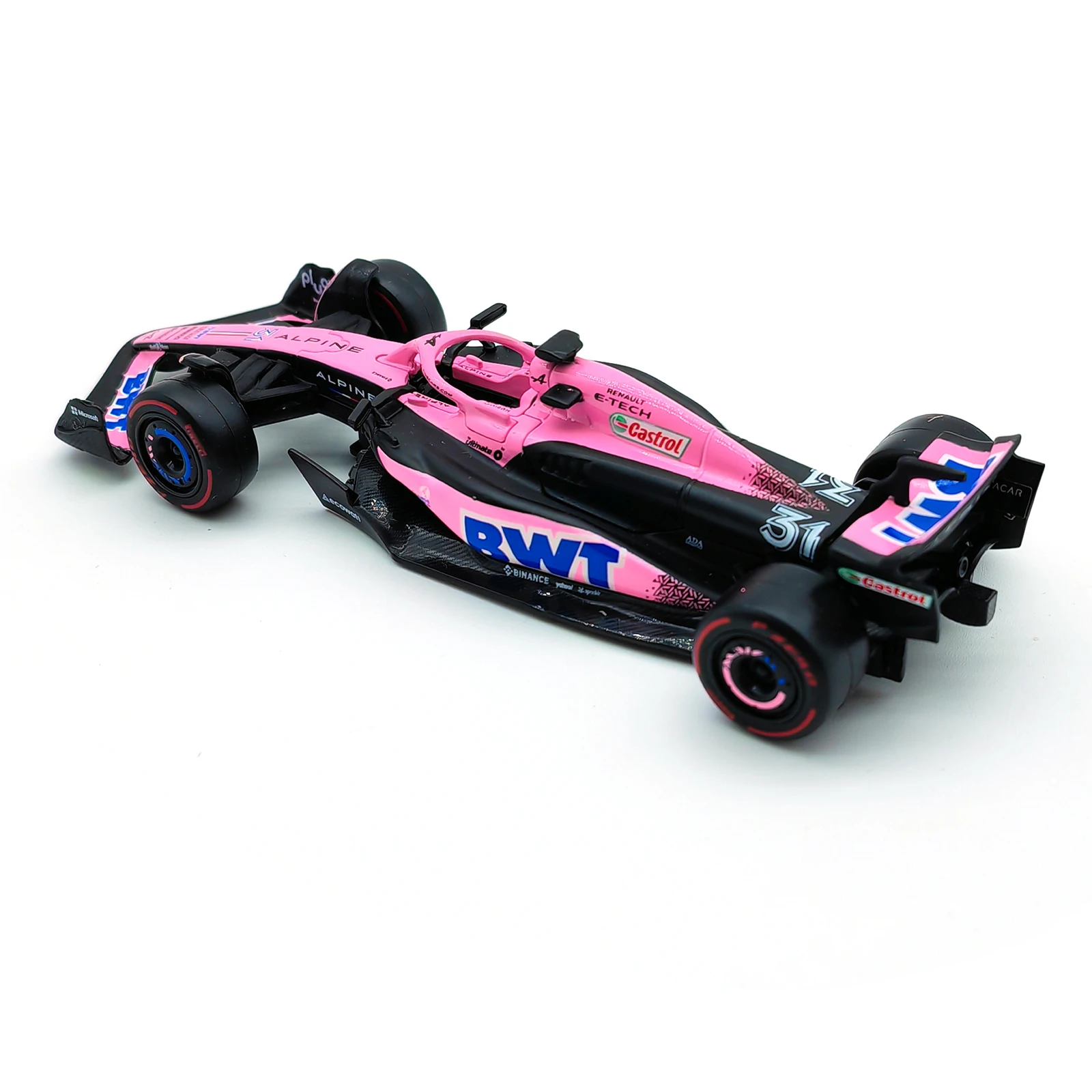 لعبة Bburago-Die Cast Model ، لعبة سيارة معدنية قابلة للتحصيل ، فريق Alpine F1 ، A523 ، No 10 ، pierre Gasly #31 ، Esteban Ocon ، 100