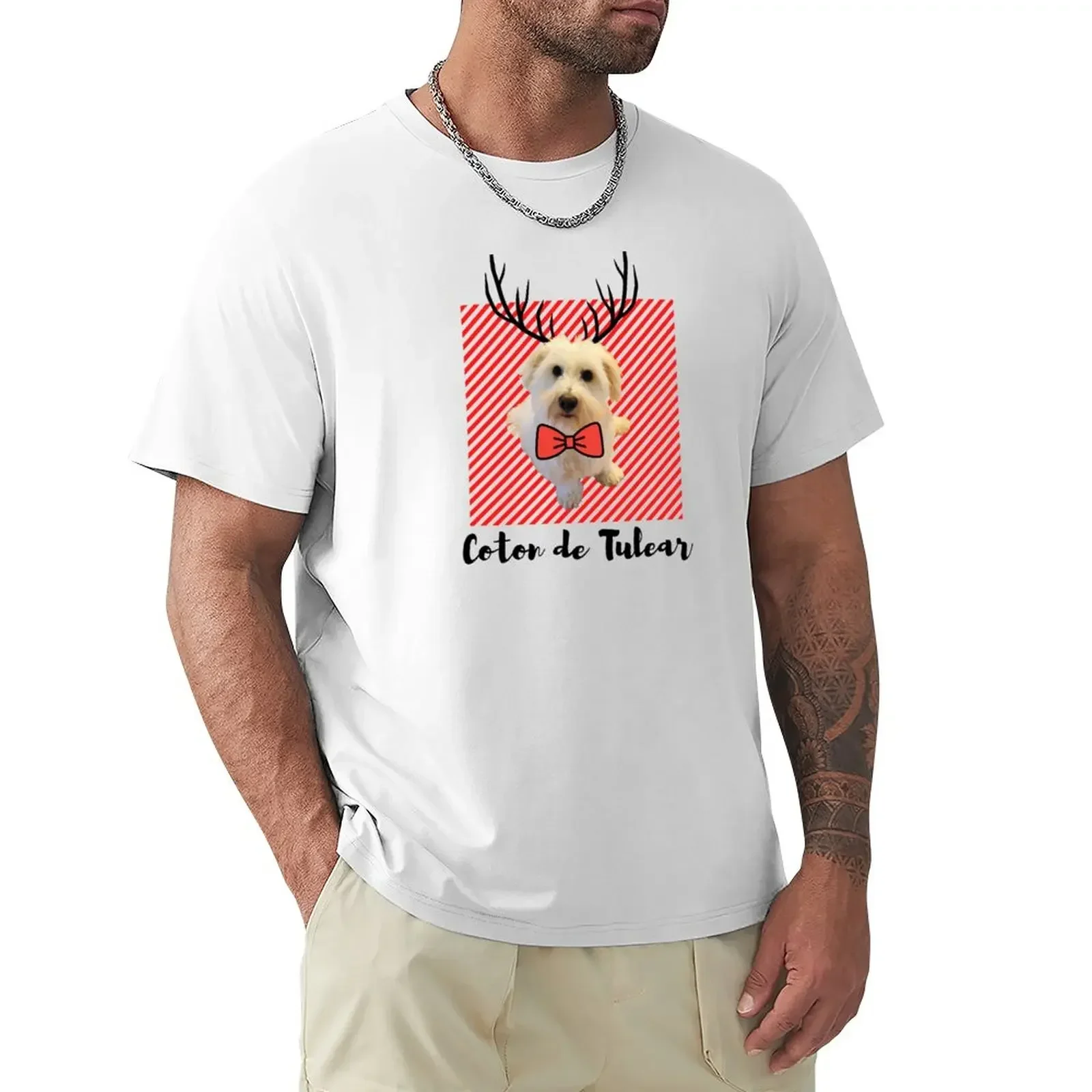 

Coton de Tulear deer T-Shirt new edition quick drying aesthetic clothes oversizeds slim fit t shirts for men