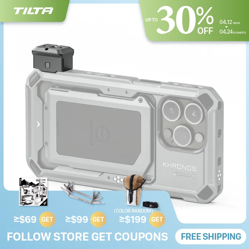 

TILTA Khronos Универсальное крепление NATO TK-UNM-SG/TW для iPhone Cage 15 Pro/Pro Max Cage с резьбой 1/4 "-20 расширяющимися опциями