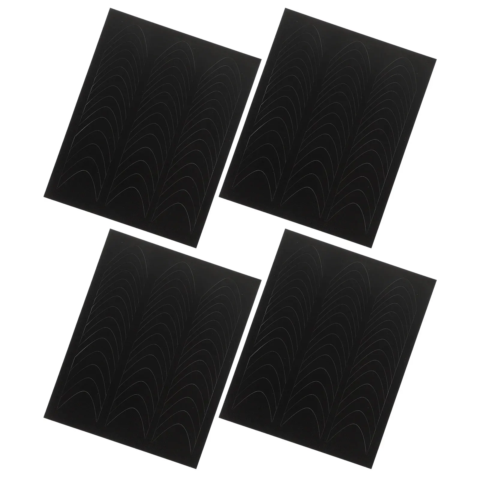 French Tip Stickers Women Manicure Art Tools Adhesive Decals For French Manicure Guide Stencils Curved Tips Nail Stencils