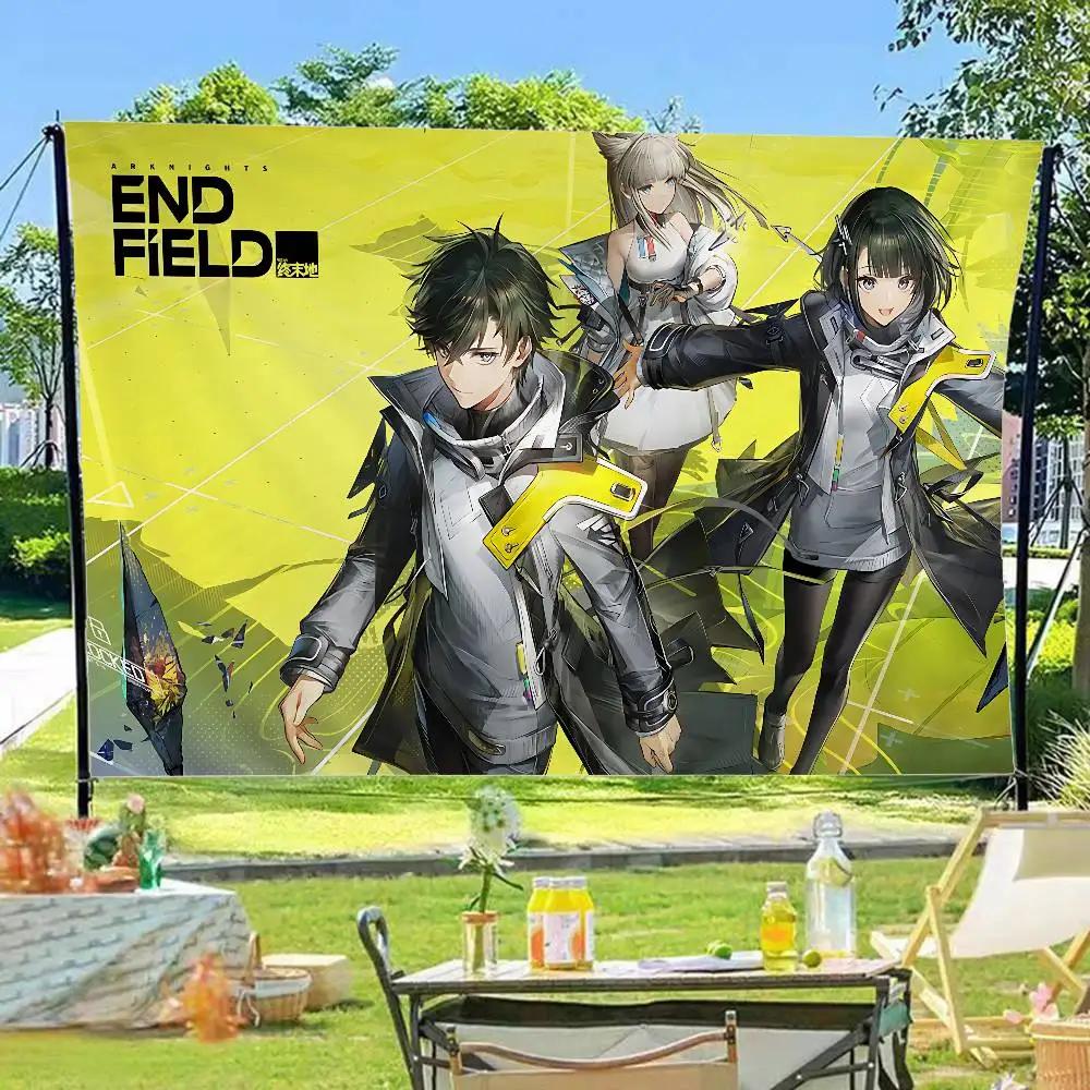 Popular Game Arknights Endfield Small Size Cheerleading Banner Hand Pulled Flag Outdoor Atmosphere Flags