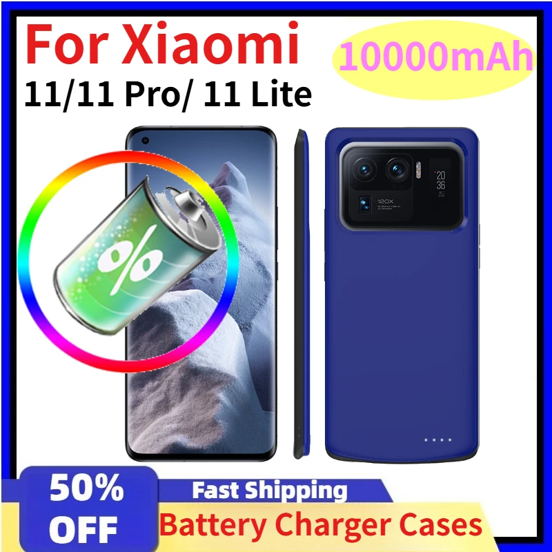 

5V 10000mAh Battery Case for Xiaomi 11 Ultra Thin Portable Power Bank Charger Cover for Xiaomi 11 Pro 11 Lite Power Bank Case