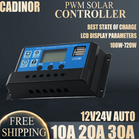 PWM Solar Charge Controller For Solar Turbine Generator System Waterproof IP68 Factory Price 100-800W 10-30A12V/24V auto