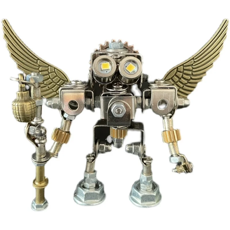 Mechanical Battle Angel Metal 3D Metal Puzzle Model Kit Mecha Diy Assembly Toys for Children Adults Educational Gift with Lamp