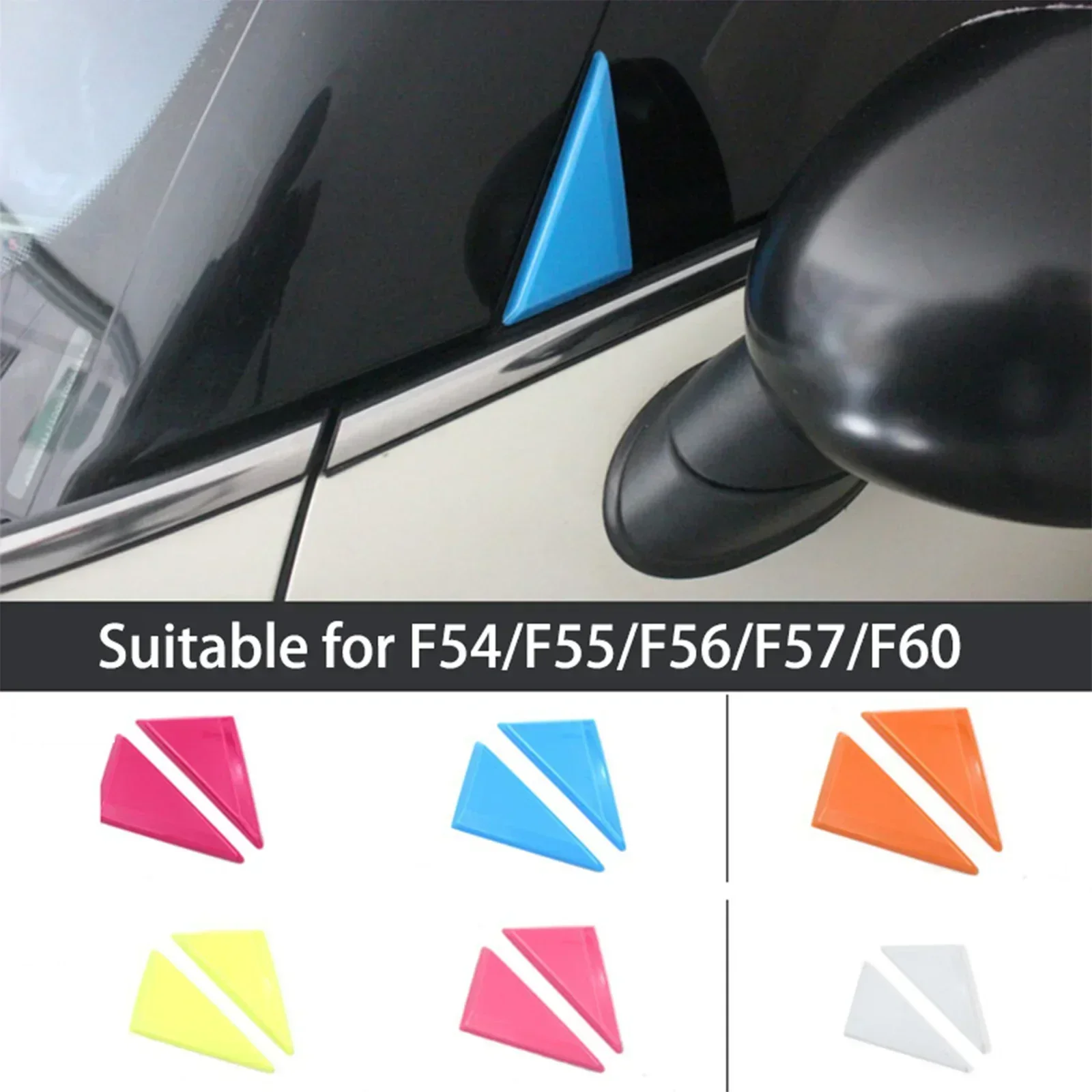 2pcs Door Window Corner A-pillar Decor Stickers for Mini Cooper S JCW One F60 Trim Shell Cover Sticker Interior Car Accessories