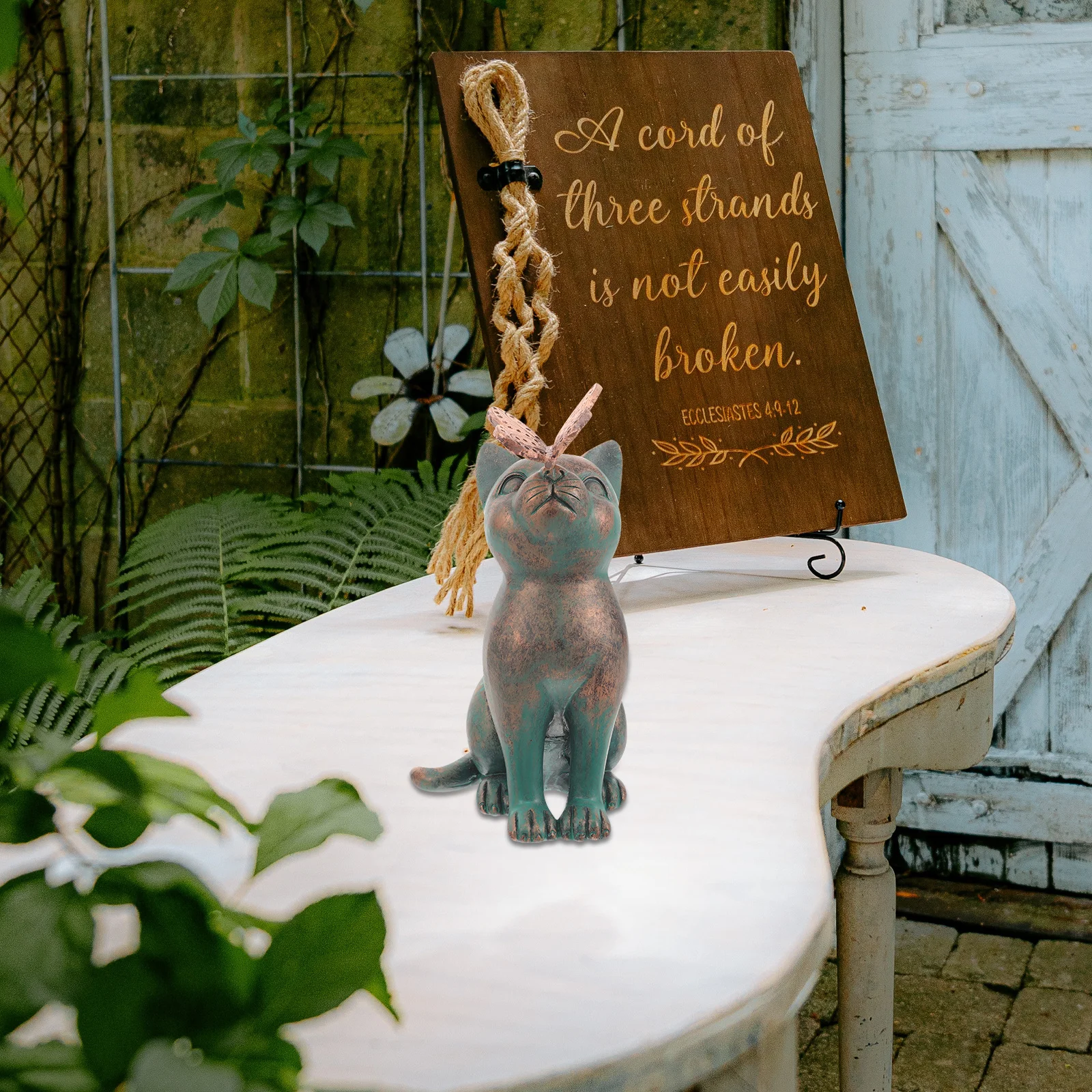 

Compact Resin Cat Mini Figure Suitable Small Spaces Desk Cabinet of A Kind Gift Cat Figurines Mini Figurines