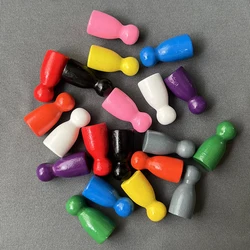 100PCS Wooden Meeples , Chess Tokens 10 Colors, Board Game Components