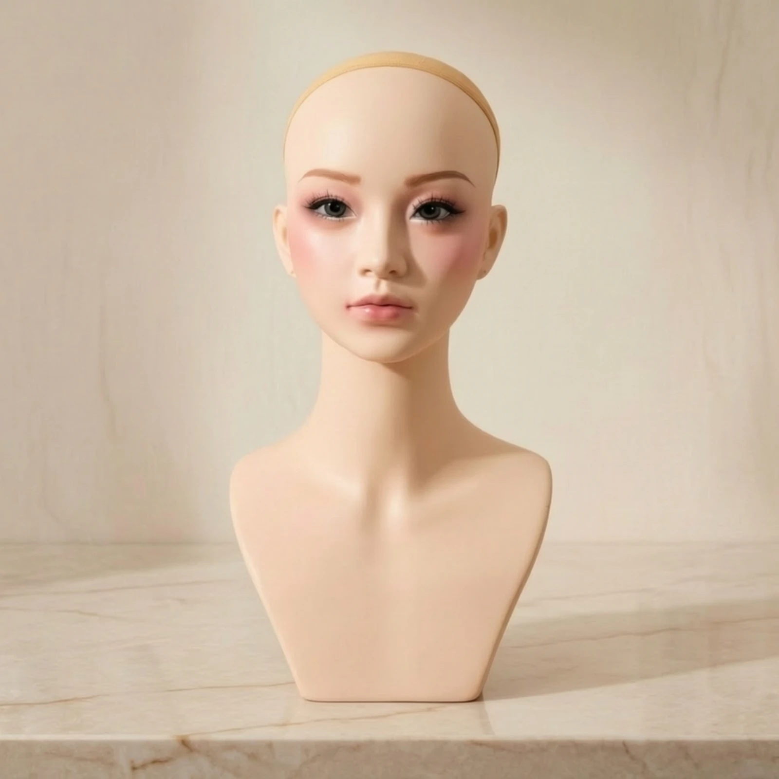 マネキン、リアルなコスプレ用ディスプレイヘッド、ヘアピース展示スタンド。スタイリスト、美容院、小売店での使用に最適で、安定性に優れています。