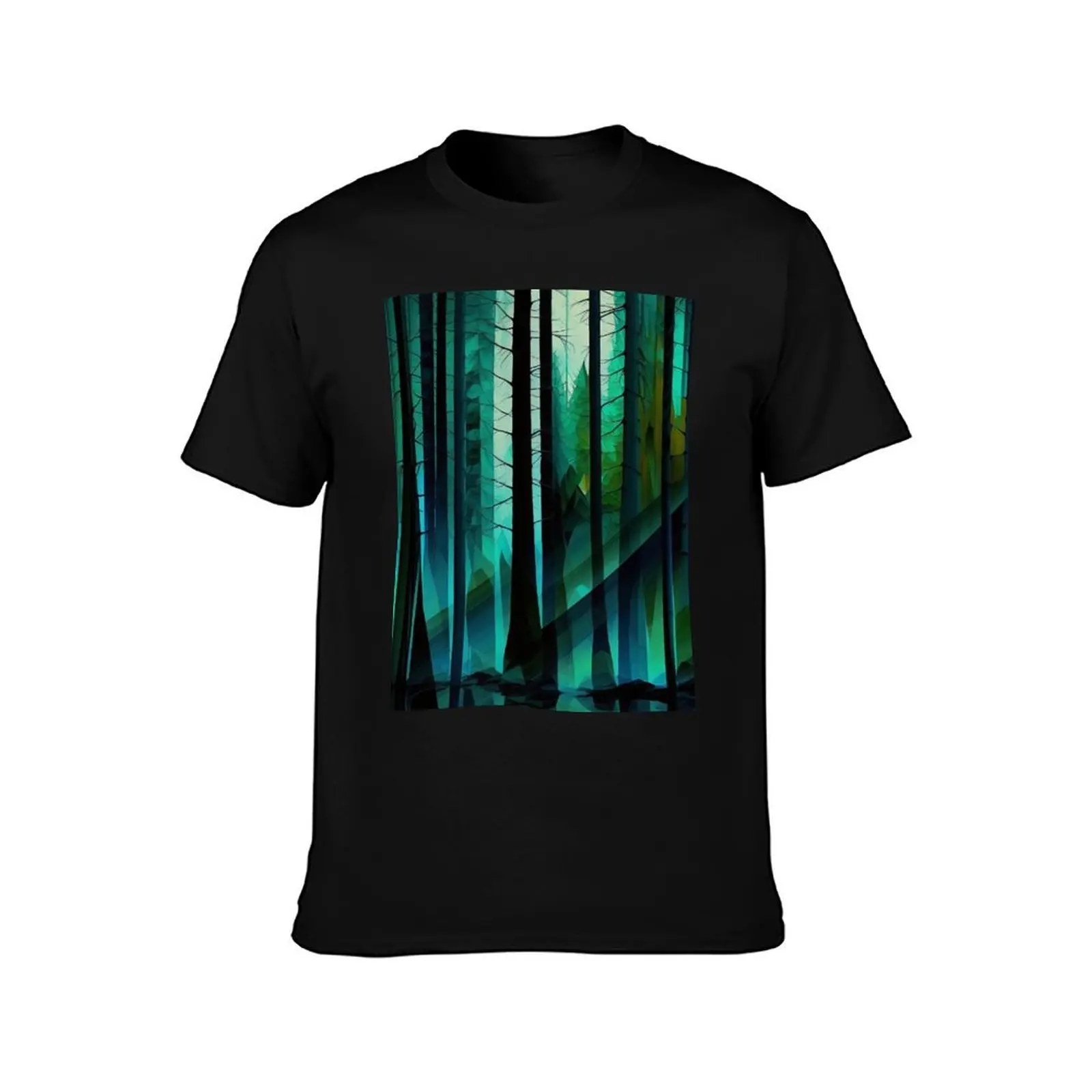 forest abstract T-Shirt Minimal Art Print T-Shirt