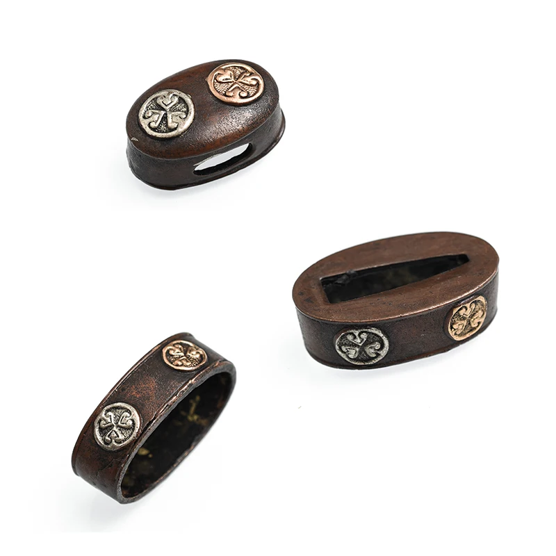 The Mountings of Japanese Swords DIY Accessories, Koshirae Tokugawa Leyasu Tsuba, Fuchi Kashira Menuki Set, Brass Material