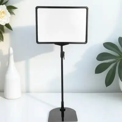 

Tabletop Adjustable Sign Holder Stand for Indoor Advertising Poster Display Plastic Heavy Duty A4 Sign Stand Poster Holder