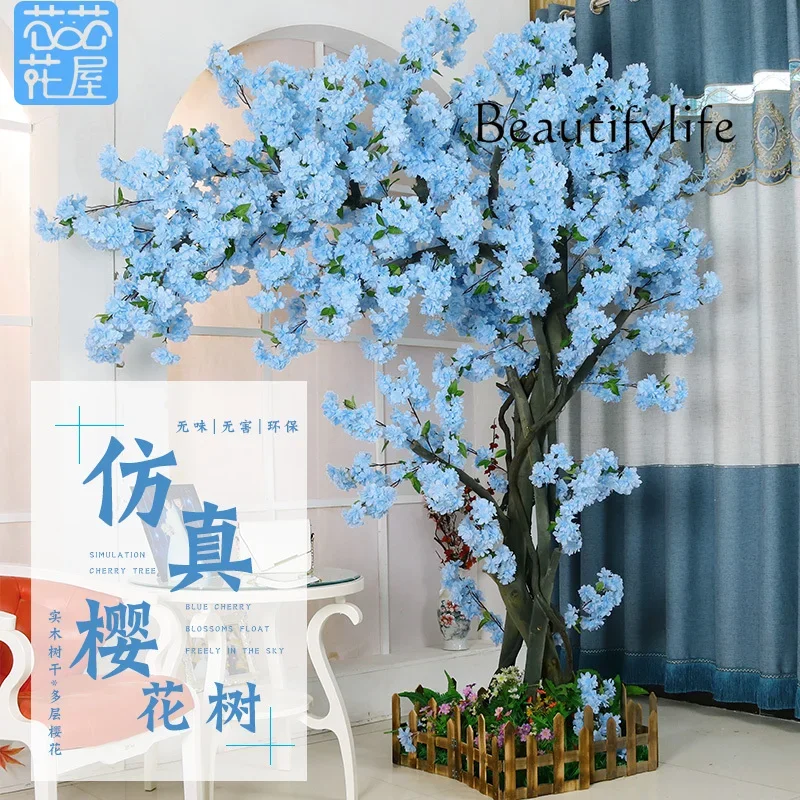 Artificial tree begonia shopping mall hotel window large green plant decoration custom fake tree romantic cherry blossom tree