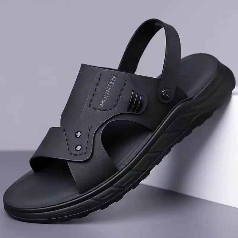 

Waterproof Anti-slip Soft Bot Beach oes Men's Summer Slippers Luxury Hair Youth Trend EVA Material Slip-On Sandals