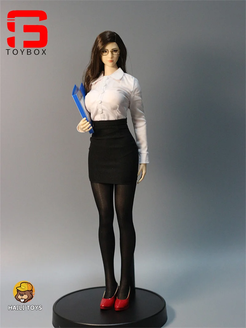 HAILI TOYS 1/6 Scale Office Lady Shirt Skirt Female Business Attire Clothes Model Fit 12 Inch Soldier Action Figure Body