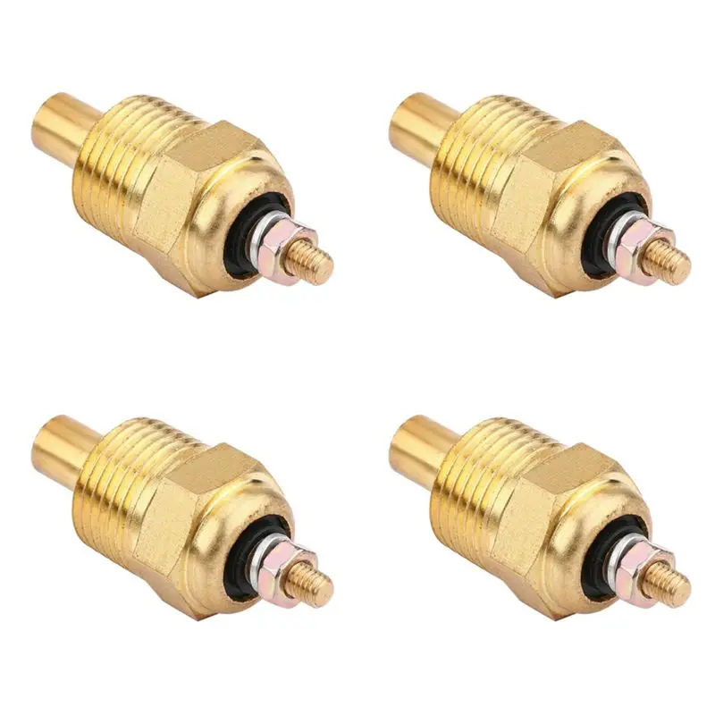 Plain 4X Golden Water Temperature Sensor Replace For Mercury Mercruiser 806490T Sierra 18-5897 Mallory 9-42400